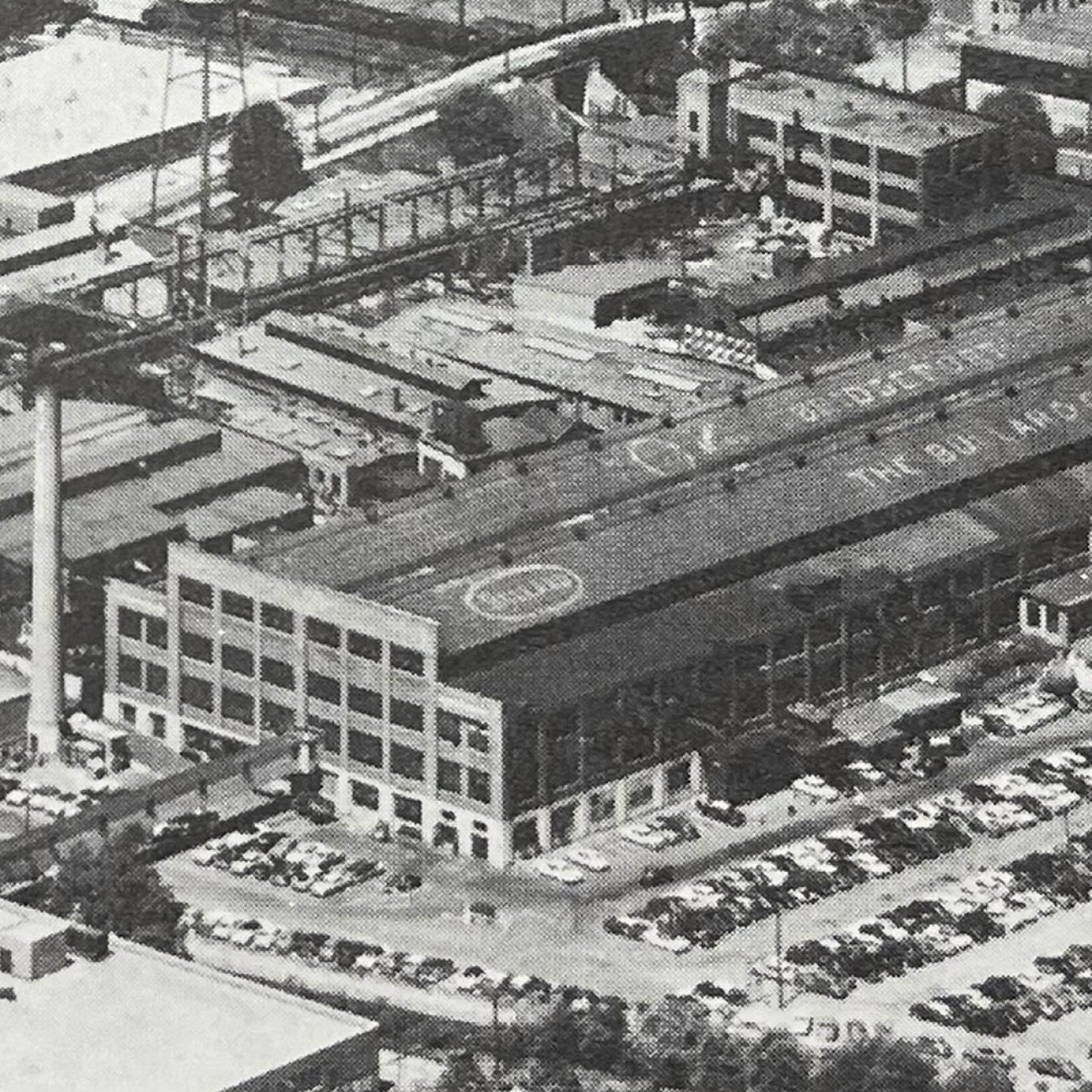 an aerial view of a city